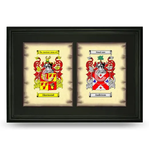 Double Coat of Arms Framed - Black