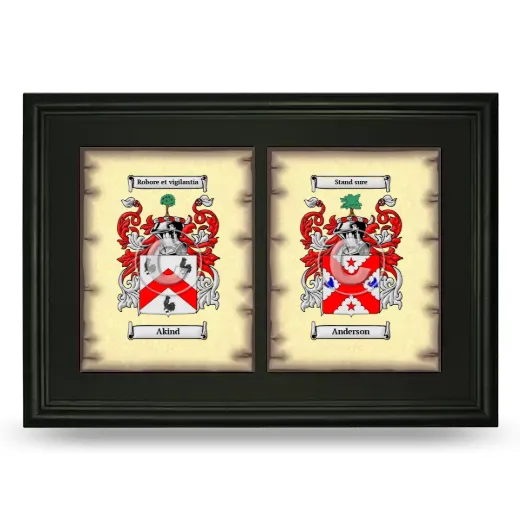 Double Coat of Arms Framed - Black