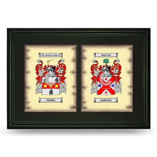 Double Coat of Arms Framed - Black
