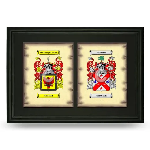 Double Coat of Arms Framed - Black
