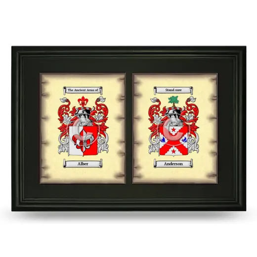 Double Coat of Arms Framed - Black