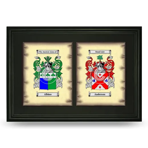 Double Coat of Arms Framed - Black