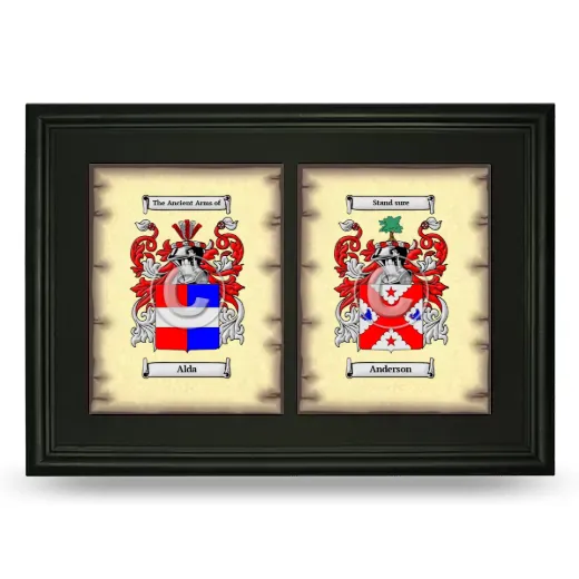 Double Coat of Arms Framed - Black