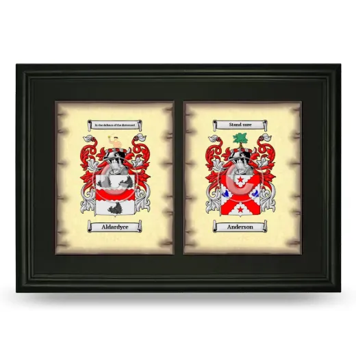 Double Coat of Arms Framed - Black
