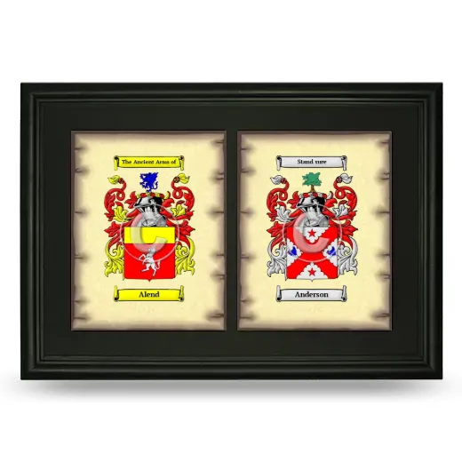 Double Coat of Arms Framed - Black