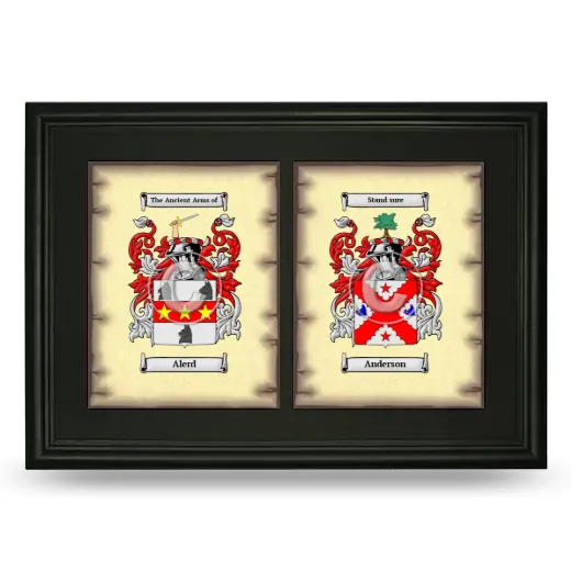 Double Coat of Arms Framed - Black