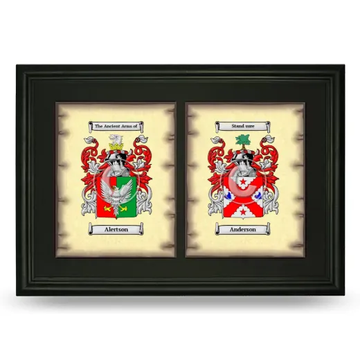 Double Coat of Arms Framed - Black