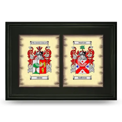 Double Coat of Arms Framed - Black