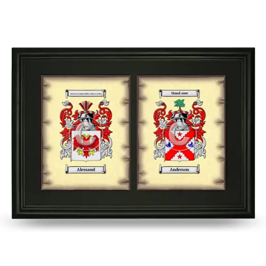 Double Coat of Arms Framed - Black