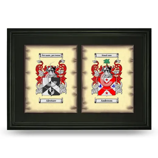 Double Coat of Arms Framed - Black