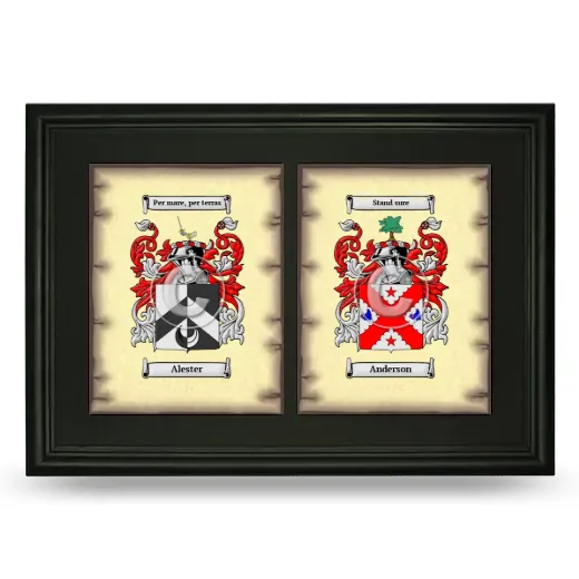 Double Coat of Arms Framed - Black