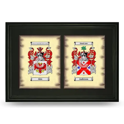 Double Coat of Arms Framed - Black