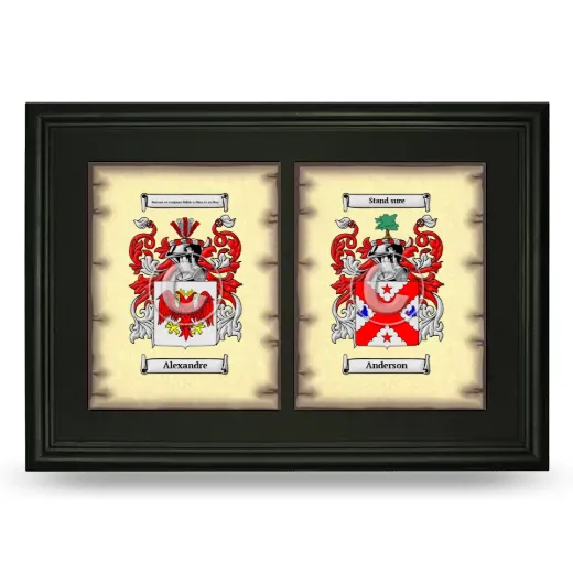 Double Coat of Arms Framed - Black