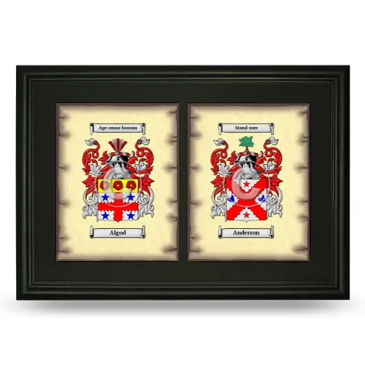 Double Coat of Arms Framed - Black