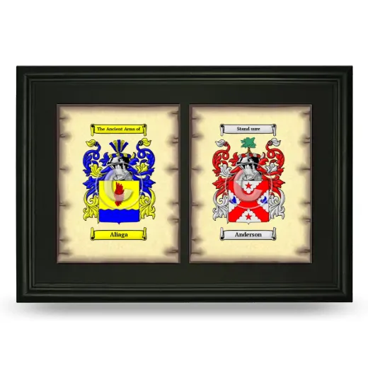 Double Coat of Arms Framed - Black