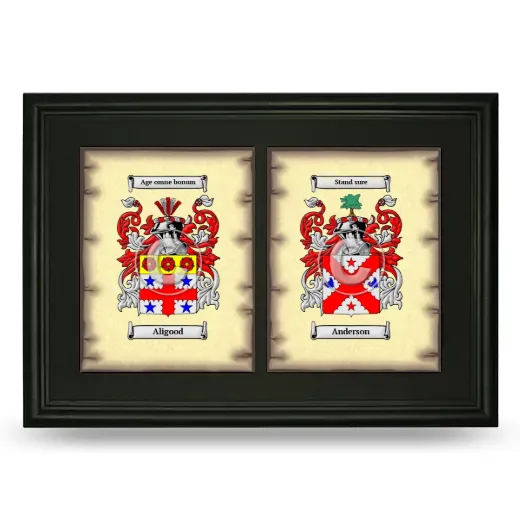 Double Coat of Arms Framed - Black
