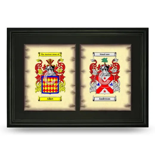 Double Coat of Arms Framed - Black