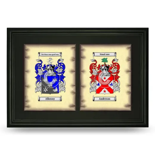 Double Coat of Arms Framed - Black
