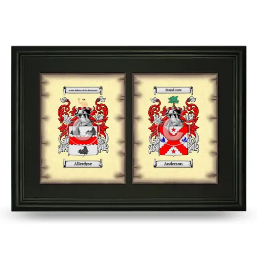 Double Coat of Arms Framed - Black