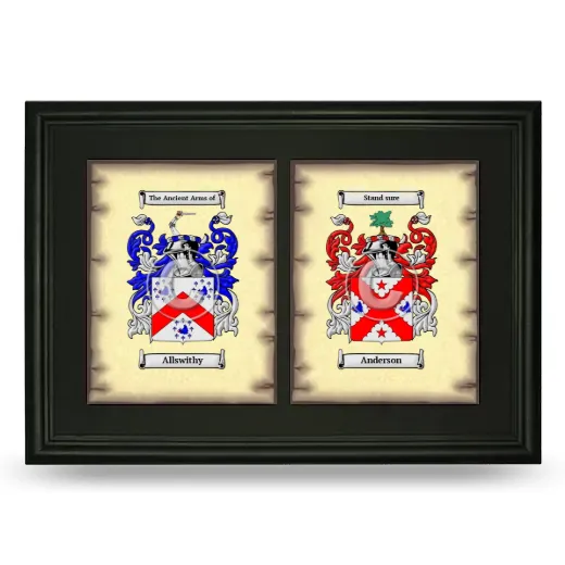 Double Coat of Arms Framed - Black
