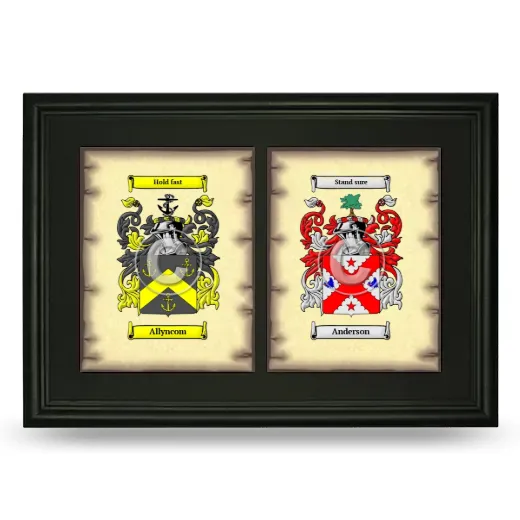 Double Coat of Arms Framed - Black