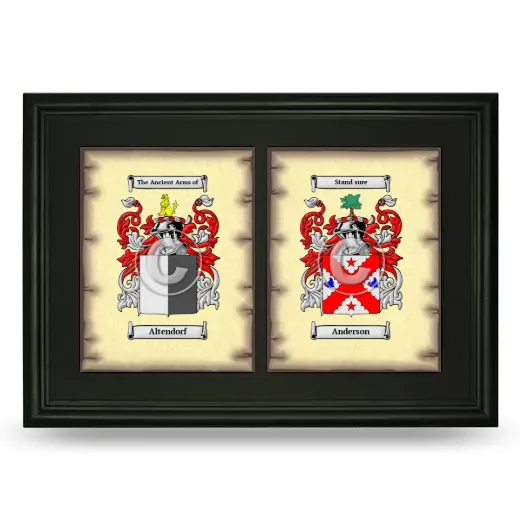 Double Coat of Arms Framed - Black