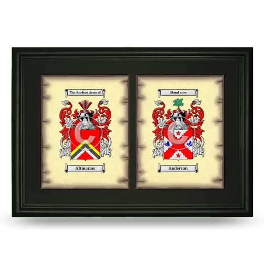 Double Coat of Arms Framed - Black
