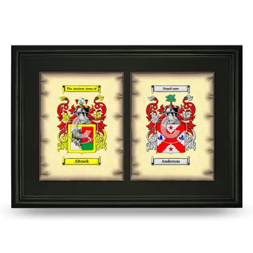 Double Coat of Arms Framed - Black