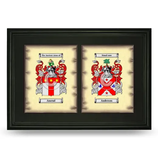 Double Coat of Arms Framed - Black