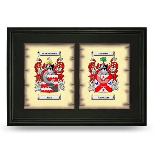 Double Coat of Arms Framed - Black