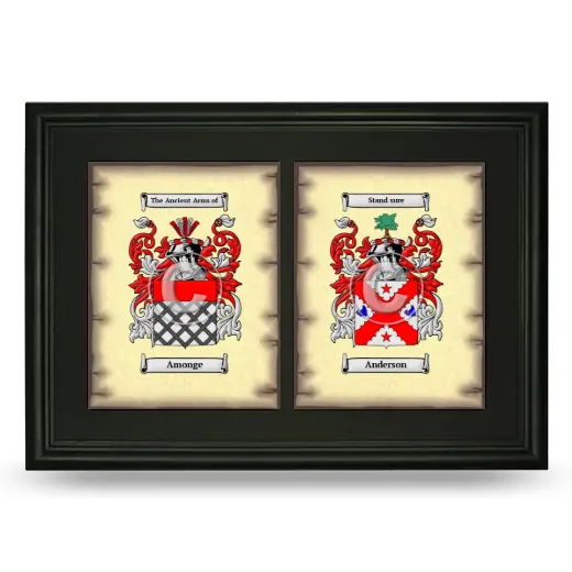 Double Coat of Arms Framed - Black