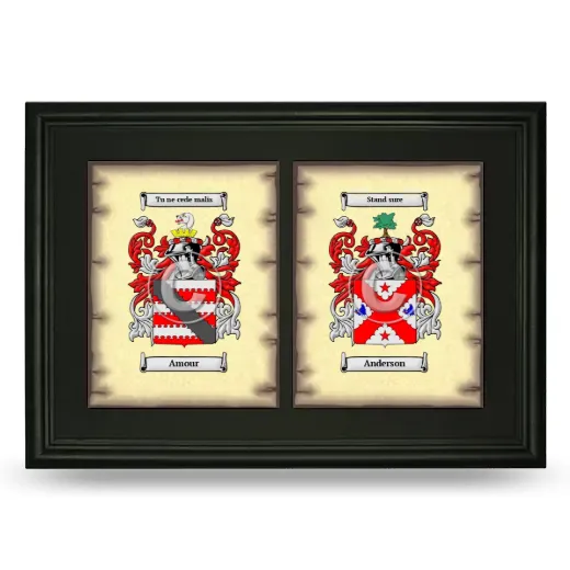 Double Coat of Arms Framed - Black