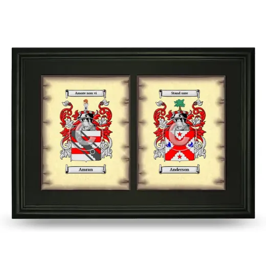 Double Coat of Arms Framed - Black