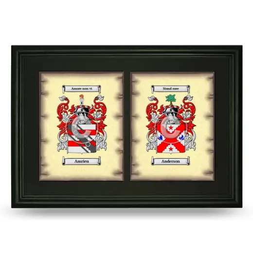 Double Coat of Arms Framed - Black