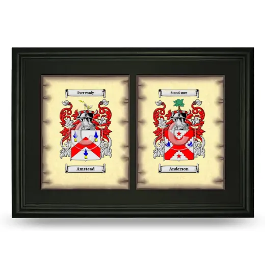 Double Coat of Arms Framed - Black