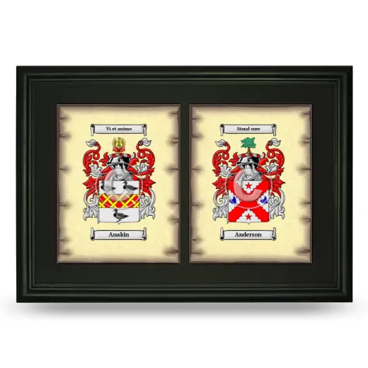 Double Coat of Arms Framed - Black