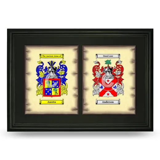 Double Coat of Arms Framed - Black