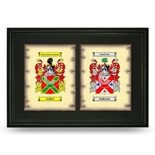Double Coat of Arms Framed - Black