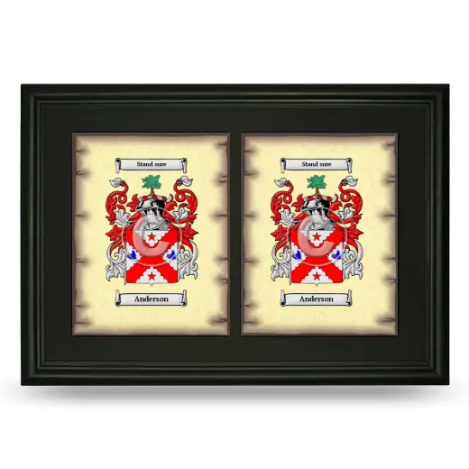 Double Coat of Arms Framed - Black