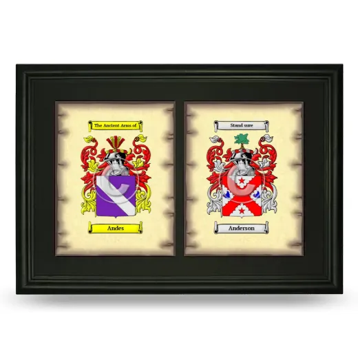Double Coat of Arms Framed - Black