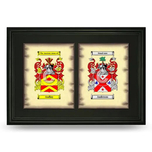 Double Coat of Arms Framed - Black