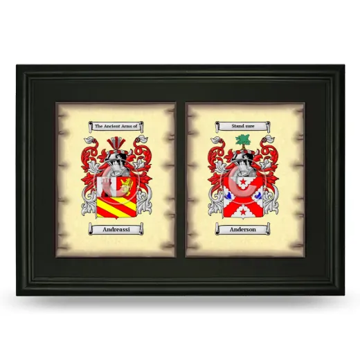 Double Coat of Arms Framed - Black
