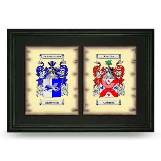 Double Coat of Arms Framed - Black