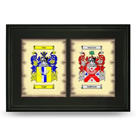 Double Coat of Arms Framed - Black
