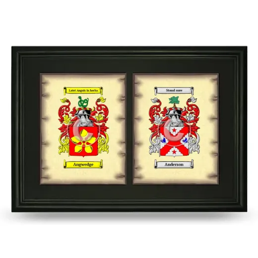 Double Coat of Arms Framed - Black