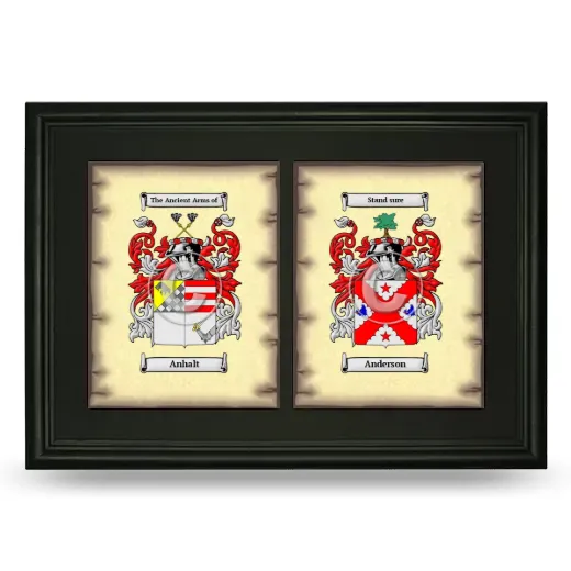 Double Coat of Arms Framed - Black