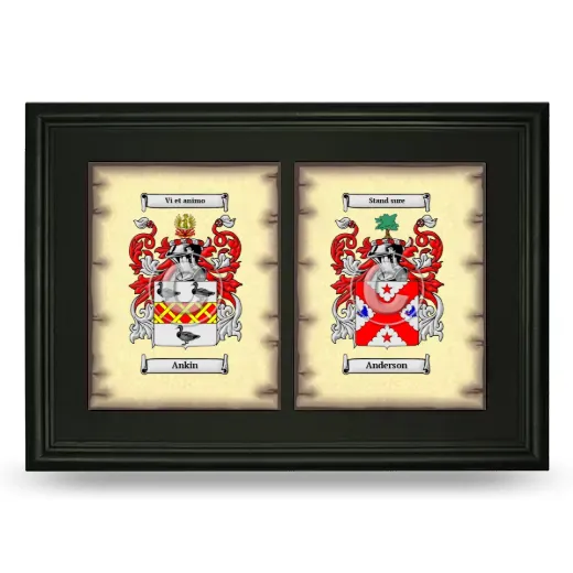 Double Coat of Arms Framed - Black