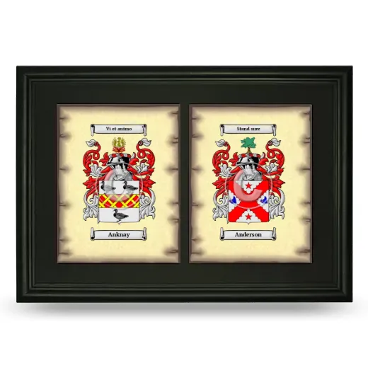 Double Coat of Arms Framed - Black