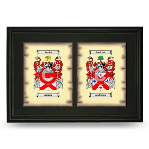 Double Coat of Arms Framed - Black