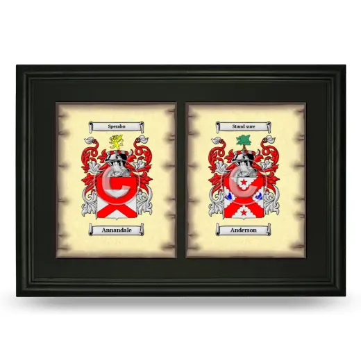 Double Coat of Arms Framed - Black